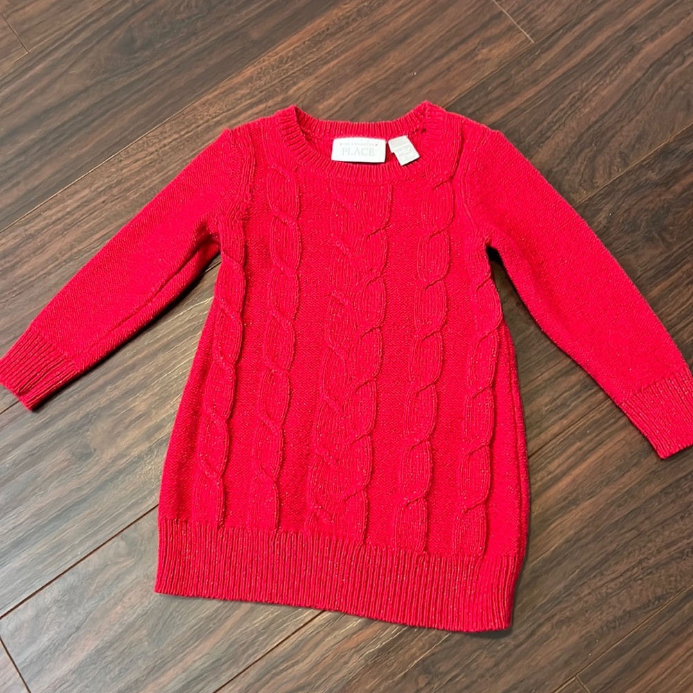 Red Sweater Dress toddler Girls